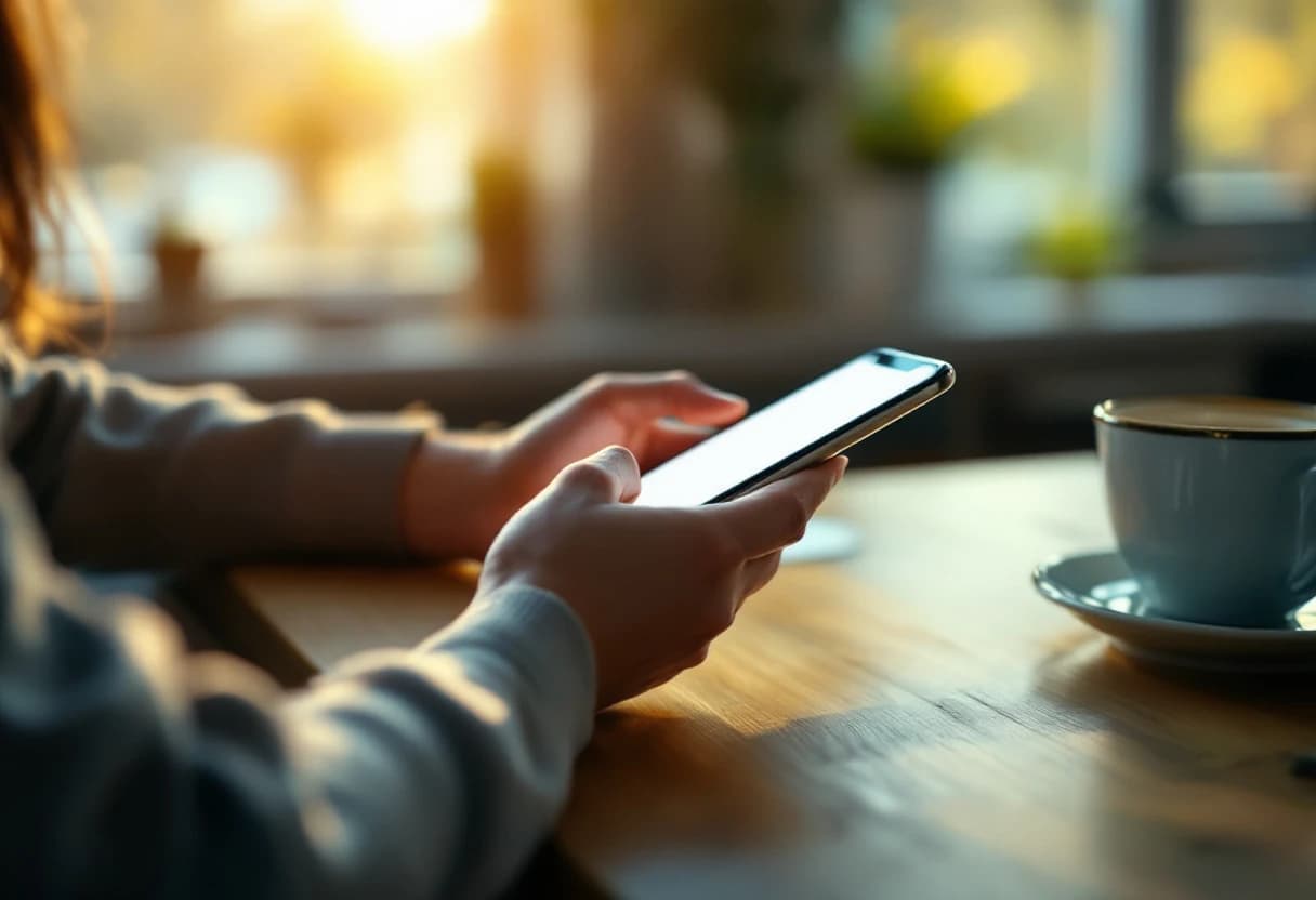 Paying a bill from a phone.